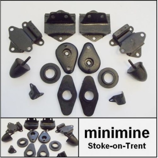 Front Subframe Mount & Bump Stop Kit 1976 Onwards STANDARD RUBBER